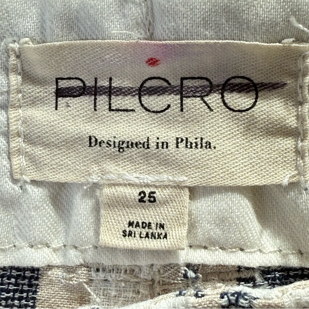 Anthropologie Pilcro Beach Cargo Pants in a striped linen blend Size 26 - Picture 5 of 12